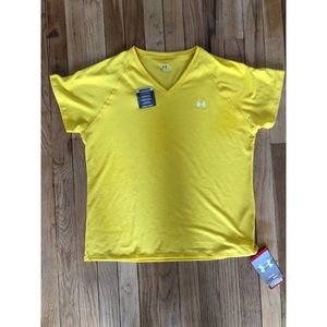 NWT Under Armour Yellow Fitness Shirt